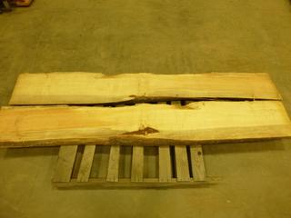 (2) Pine Live Edge Cuts, Approx. Dimension 93 In. x 12 In. x 3 In. *Note Beetle Kill* (L-1-3)