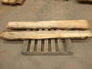 (2) Pine Live Edge Cuts, Approx. Dimension 93 In. x 12 In. x 3 In. *Note Beetle Kill* (L-1-3)