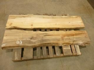 (2) Pine Live Edge Cuts, Approx. Dimension 62 In. x 12 In. x 3 In. *Note Beetle Kill* (L-1-3)