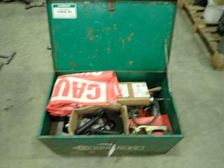 Greenlee Storage Box w/ Qty of Misc Tools, 31 In. x 18 In. x 15 In.