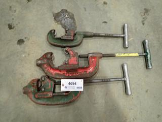 (1) Rigid 1 to 3 In. Pipe Cutter, (1) Rigid 1/8 to 2 In. Pipe Cutter, (1) Rigid 2 to 4 In. Pipe Cutter