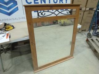 Wood Framed Mirror, 39 In. x 47 In. (Front of Tool Crib)