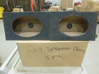 (6) Unused 6 In. x 9 In. Speaker Box, Overall Dimensions 13 In. x 8 In. x 5 In. (T21)