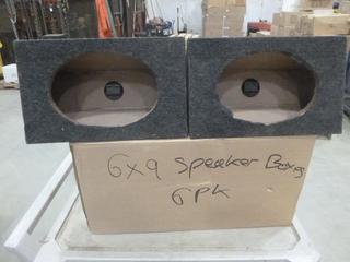 (6) Unused 6 In. x 9 In. Speaker Box, Overall Dimensions 13 In. x 8 In. x 5 In. (T21)