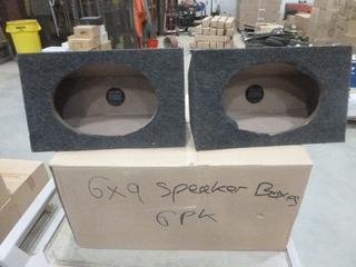 (6) Unused 6 In. x 9 In. Speaker Box, Overall Dimensions 13 In. x 8 In. x 5 In. (T21)