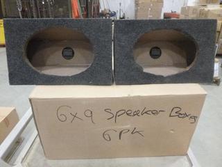 (6) Unused 6 In. x 9 In. Speaker Box, Overall Dimensions 13 In. x 8 In. x 5 In. (T21)