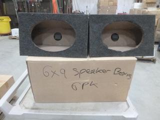 (6) Unused 6 In. x 9 In. Speaker Box, Overall Dimensions 13 In. x 8 In. x 5 In. (T21)