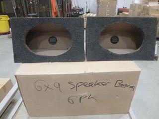 (6) Unused 6 In. x 9 In. Speaker Box, Overall Dimensions 13 In. x 8 In. x 5 In. (T21)