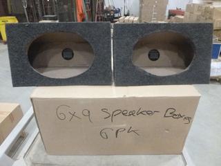 (6) Unused 6 In. x 9 In. Speaker Box, Overall Dimensions 13 In. x 8 In. x 5 In. (T21)
