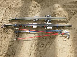 (2) Sets of Down Hill Skis and (2) Sets of Ski Poles