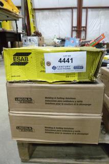 (2) Lincoln Electric .068 In. Innershield NR 232 Self Shielded Corded Wire w/ Box of Esab 0.35 In. Wire Weld (J23)
