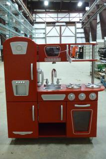 Kid Kraft Kitchen Set w/ Box Containing Pots/Pans, Aprons, Appliances and Plastic Food (J43)