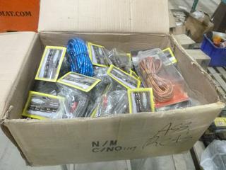 Box of Assorted Audio Cables,  Assorted Brands and Lengths  (S-2-3)