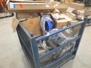 Qty of Misc Items, Includes Hard Hats, Conduit Clamps, Electrical Connectors, SS Wire and More *Note: Crate Not Included* (X-1-2)