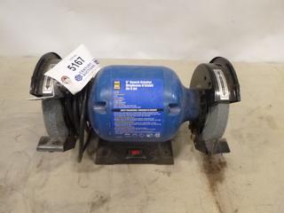 6 In. Powerfist Bench Grinder, 1/3 HP, 3.5A, RPM 3500 (T-3-1)