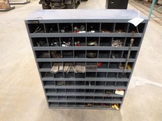 International 72 Compartment Bolt Bin w/ Contents, 34 In. x 1 Ft. x 42 1/2 In. (Z)