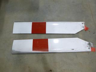 (2) Tail Rotor Blades For Bell Helicopter, 45 1/2 In. x 8 1/2 In. (N41)