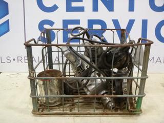 Crate Containing Assorted Hand Tools Including (1) ABTISAN Reversible Drill, Model 13P297T01, (1) Black and Decker 1/4 In. Utility Drill, (1) Makita Disc Grinder, Model 9502B, Etc *Note: Working Condition Unknown* (N31)