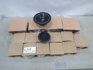 (4) Hard Style 180 W, 4 Ohm Subwoofers. C/w (11) Mid Range Speaker, 12.0 W, 4 Ohms, 5 1/8 In. Dia (R-1-3)