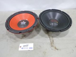 (1) 12 In. Subwoofer, 50 Oz Magnet, 4 Ohms, 20 Hz - 3500 Hz, (1) 12 In. Subwoofer, 30 Oz Magnet, 4 Ohms, 24 Hz - 5000 Hz (R-1-3)