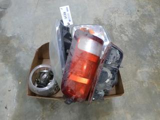 Box of Tail Light and Headlight for 3rd Gen Dodge *Note: Minor Damage to One Headlight* (T-3-3)