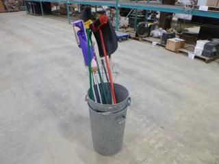 Swiffer Wet Jet, (3) Brooms and (1) Shovel (C2)