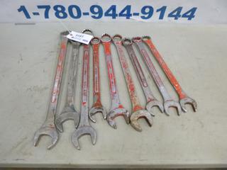 (9) Assorted Heavy Duty Wrenches (T12)