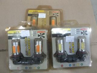 (6) LED Automotive Head Lights "9006" Style (E-1)