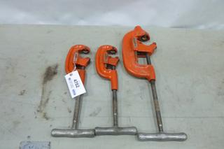 (3) Rigid Heavy Pipe Cutters, 2- No. 2A 1/8 In. to 2 In., 1- No. 4-S 2 In. to 4 In. (B2)