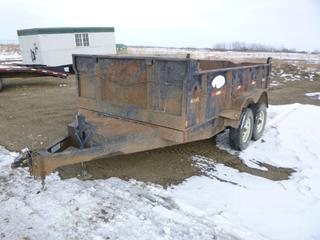 2009 Double A Trailer 12 Ft. T/A Dump Trailer c/w 2 5/16 In. Ball, ST235/85R16 Tires, VIN 2DADC22719T010217 *Note: Damage to Rear Gate*