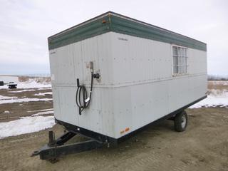 2000 ATCO 8X20 Trailer Mounted Office c/w Storage, Wired For Power, LT265/85R16 Tires, Pintle Hitch. SN 020004614
