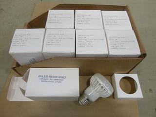 (8) Unused LED Reflector Bulbs, Dimmable, 8W Warm White (2700K), 110 VAC Lamp Base E26 (E1)