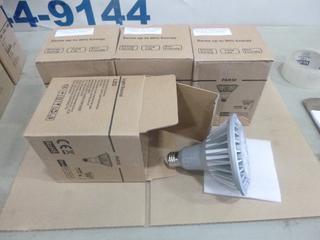 (4) Unused LED Bulbs, Dimmable Warm White (2700K), 17W, E26 Base (E1)