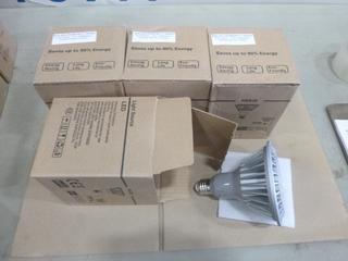 (4) Unused LED Bulbs, Dimmable Warm White (2700K), 17W, E26 Base (E1)