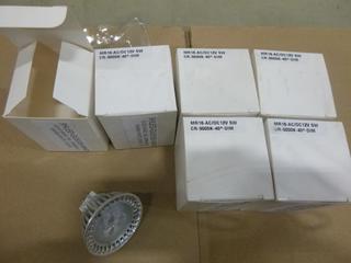 (6) Unused LED Bulbs, 5W, MR-16-AC/DC, 12V, Dimmable Warm White (3000K), GU53 Base (D2)
