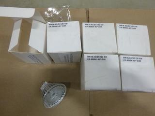 (6) Unused LED Bulbs, 5W, MR-16-AC/DC, 12V, Dimmable Warm White (3000K), GU53 Base (D2)