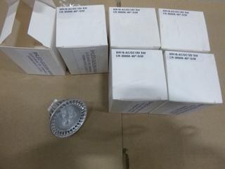 (8) Unused LED Bulbs, 5W, MR-16-AC/DC, 12V, Dimmable Warm White (3000K), GU53 Base (D2)