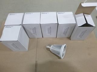 (6) Unused LED Bulbs, 6W, MS-PAR20-3E, AC120V, Dimmable Cool White (6000K), E26 Base (D2)