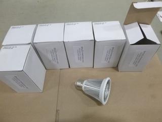 (6) Unused LED Bulbs, 6W, MS-PAR20-3E, AC120V, Dimmable Cool White (6000K), E26 Base (D2)