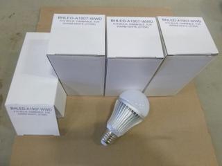 (4) Unused LED Light Bulbs, 7 Watt, Dimmable, Warm White (2700K) (D2)