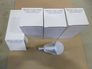 (4) Unused LED Light Bulbs, 7 Watt, Dimmable, Warm White (2700K) (D2)
