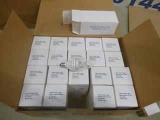 (20) Unused LED Candle Light Bulbs, 3W, Warm White (2700K) , E12 Base Bullet Type (D2)