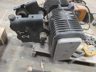 Konecranes Electric Chain Hoist c/w Beam Trolley XN, 2 Ton Capacity, 2.8 HP, 4.1 Amps, 460 Volts, 60 Hz *Note: No Electrical Wiring/Plugs or Remote Pendent* (S43)