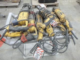 Qty of Assorted Dewalt Angle Grinders and Reciprocating Saws  *Note: Working Condition Unknown* (S41)