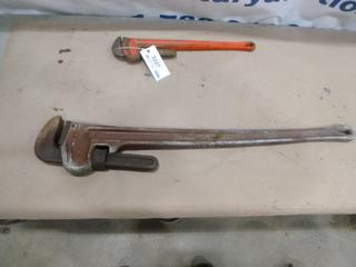 (2) Adjustable Pipe Wrenches: (1) 24 In., (1) 48 In. (Y-2-3)