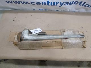 (2) Adjustable Ridgid Aluminum 36 In. Pipe Wrenches *Note: 1 Unused* (Y-2-3)