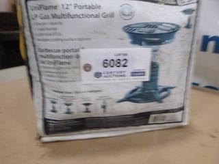 Unused UniFlame 12 In. Portable LP Gas Multifunctional Grill, 5,000 Total BTUs (C-1)