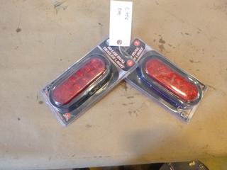 (2 )Unused  10 Led Oval Trailer Lights (C-1)