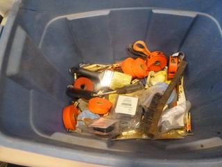 Box of Misc Items, Includes Tape, Tools, Clothes Pins (R-1-2)