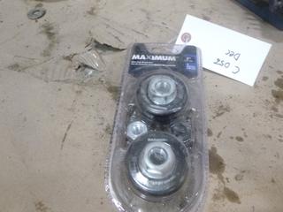 Unused Maximum 3 In. Wire Cup Brush 2-Piece Set, Unused Mastercraft Maximum Metal Grinding Disc, 24 Grit, 5 x 1 1/4 x 7/8 In. (C-1)